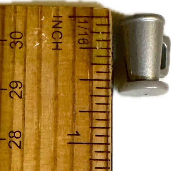 VTG RARE MINIATURE DOLLHOUSE PEWTER LIKE PLASTIC BEER MUG STEIN CUP 5/8” TINY - Picture 7 of 9